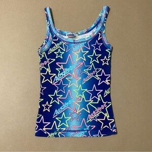 Hysteric Glamour all over neon light star print tank top 90s